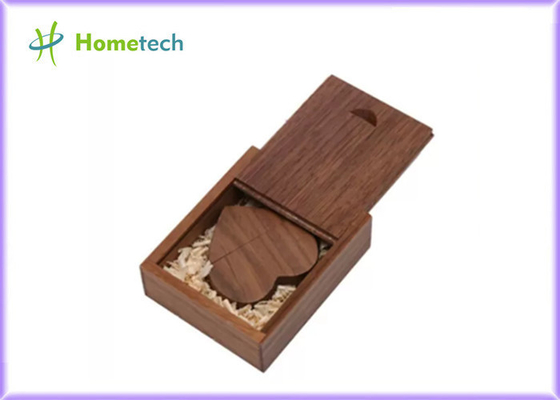 กันน้ำ 2.0 / 3.0 128G วอลนัทแฟลชไดรฟ์ USB ไม้