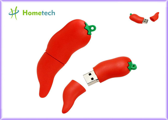 Chili Pepper Shaped PVC 32GB USB Pen Drive สำหรับของขวัญส่งเสริมการขาย