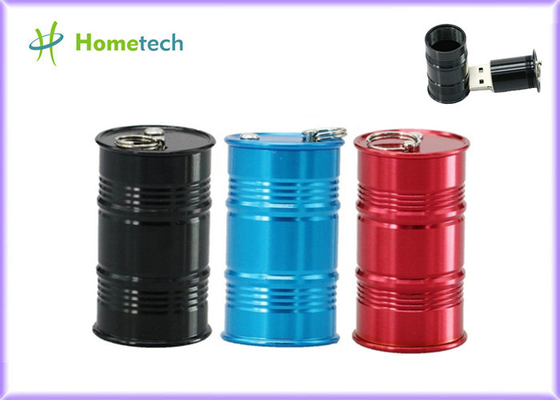 ถังน้ำมันรูปร่างโลหะ Thumb Drive หน่วยความจำแฟลช 4GB 4GB จี้จี้ USB